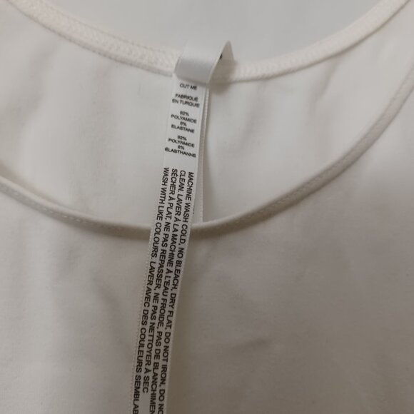 ARITIZIA BABATON WOMEN'S TANK TOP WHITE STRETCH MATERIAL - Picture 7 of 9